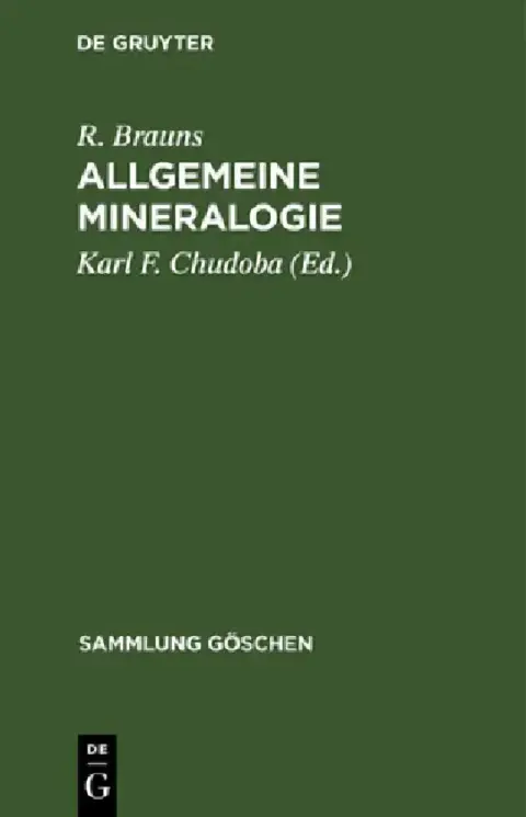 Cover of Allgemeine Mineralogie