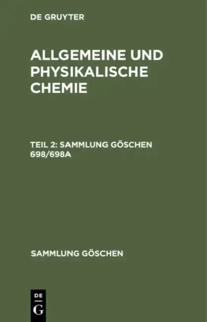 Cover of Sammlung Göschen Allgemeine und physikalische Chemie