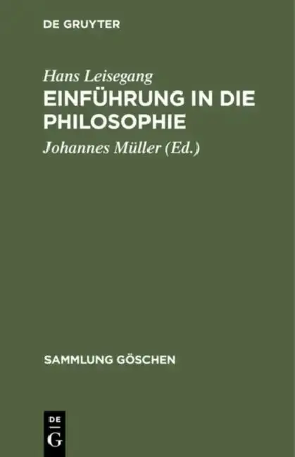Cover of Einführung in die Philosophie