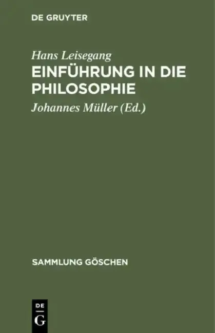 Cover of Einführung in die Philosophie