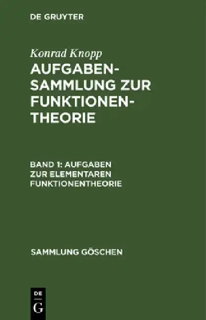Cover of Aufgaben Zur Elementaren Funktionentheorie