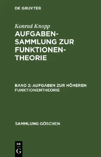 Cover of Aufgaben Zur Höheren Funktionentheorie