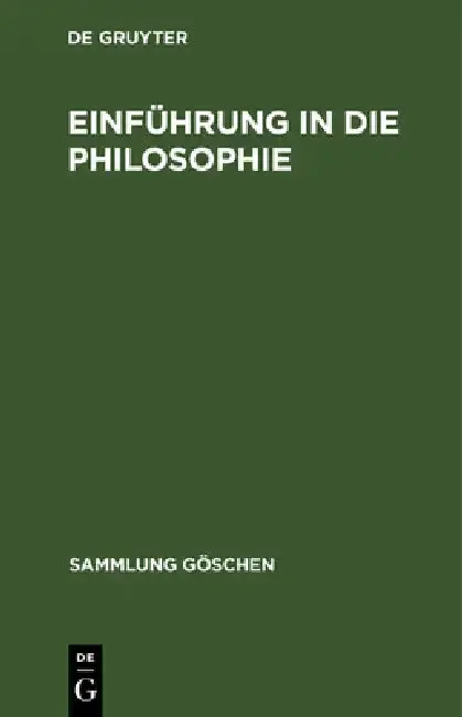 Cover of Einführung in die Philosophie