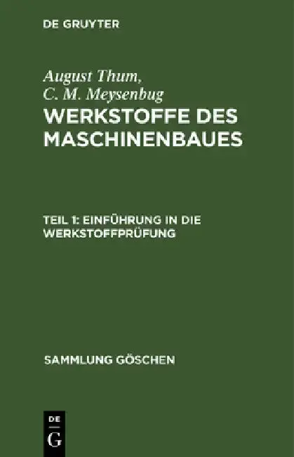 Cover of Einführung in die Werkstoffprüfung