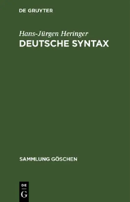 Cover of Deutsche Syntax