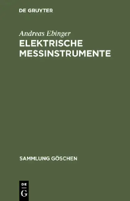 Cover of Elektrische Meßinstrumente