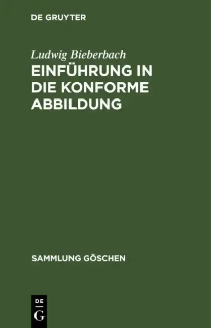 Cover of Einführung in die konforme Abbildung