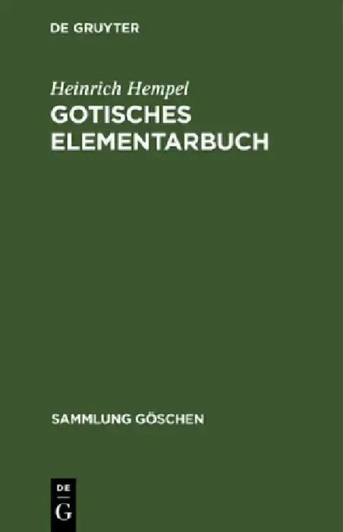 Cover of Gotisches Elementarbuch