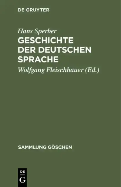 Cover of Geschichte der deutschen Sprache