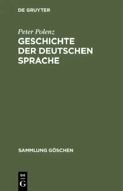 Cover of Geschichte Der Deutschen Sprache
