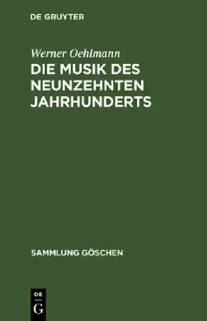 Cover of Die Musik des neunzehnten Jahrhunderts