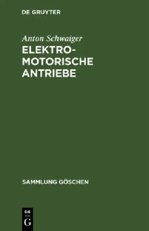 Cover of Elektromotorische Antriebe