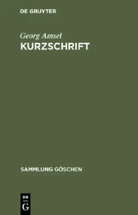 Cover of Kurzschrift
