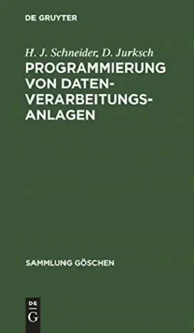 Cover of Programmierung von Datenverarbeitungsanlagen