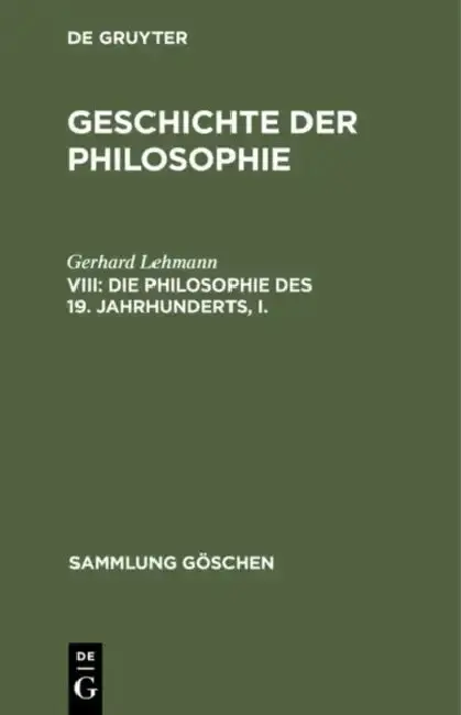 Cover of Die Philosophie des 19. Jahrhunderts, I.