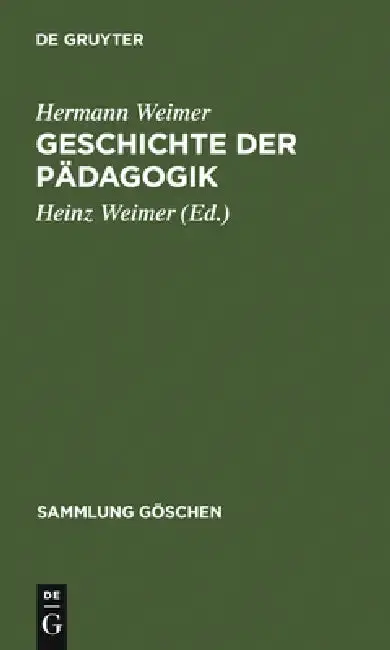 Cover of Geschichte Der Pädagogik