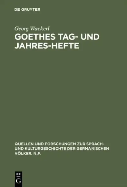 Cover of Goethes Tag- und Jahres-Hefte