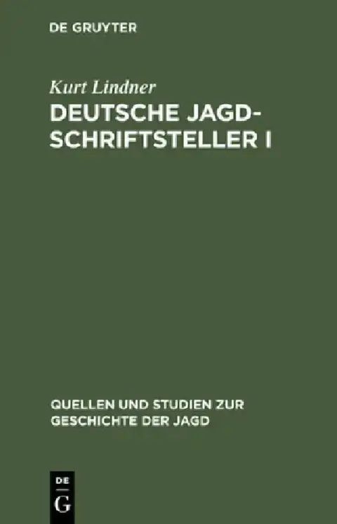 Cover of Deutsche Jagdschriftsteller I