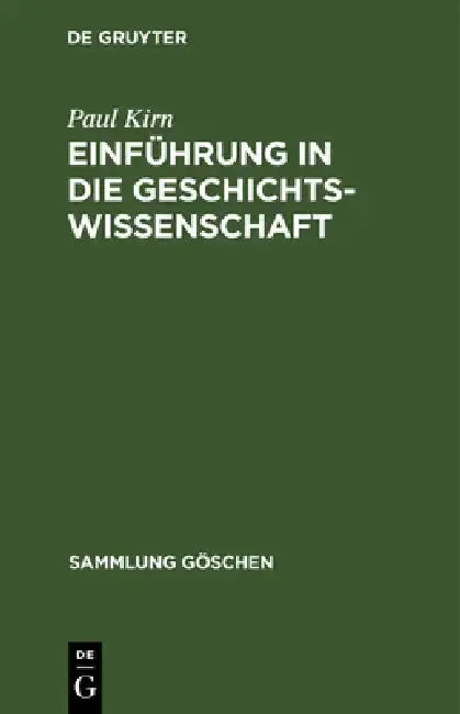 Cover of Einführung in die Geschichtswissenschaft