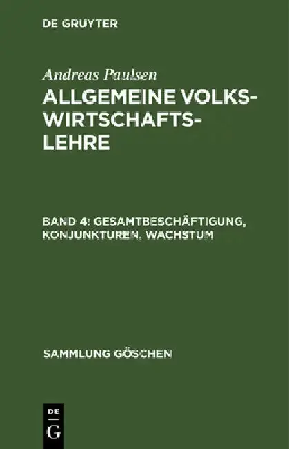 Cover of Gesamtbeschäftigung, Konjunkturen, Wachstum