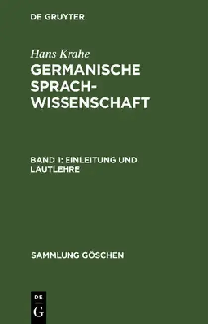 Cover of Einleitung und Lautlehre