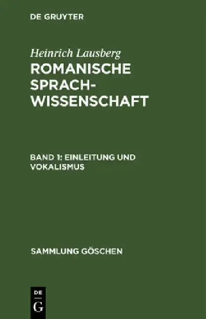 Cover of Einleitung und Vokalismus