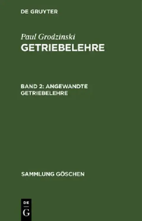 Cover of Angewandte Getriebelehre