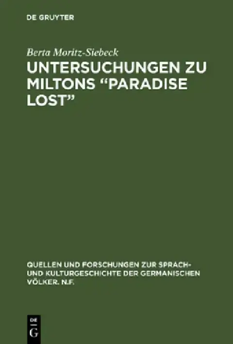Cover of Untersuchungen Zu Miltons "Paradise Lost"