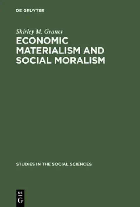 Cover of Economic Materialism and Social Moralism