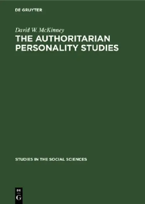 Cover of The authoritarian personality studies