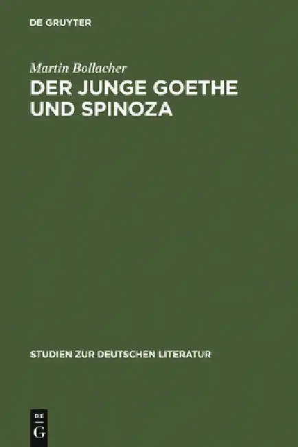 Cover of Der junge Goethe und Spinoza