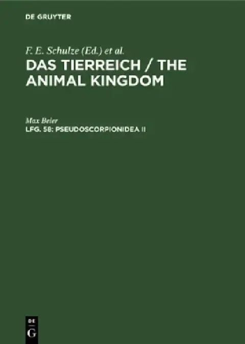 Cover of Pseudoscorpionidea II