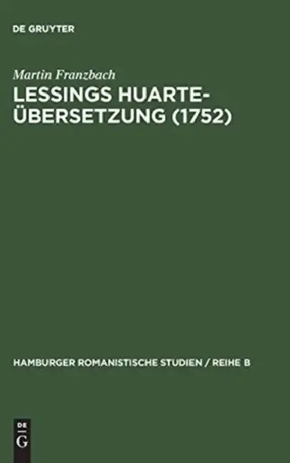 Cover of Lessings Huarte-Übersetzung (1752)