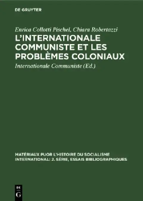 Cover of L'Internationale Communiste et les problèmes coloniaux