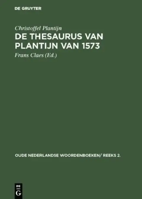 Cover of De thesaurus van Plantijn van 1573