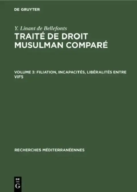 Cover of Filiation, incapacités, libéralités entre vifs
