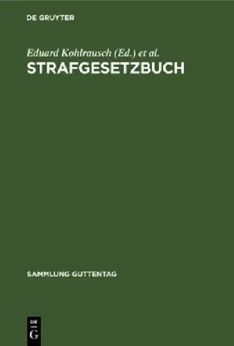 Cover of Strafgesetzbuch