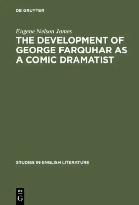 Cover of The Development of George Farquhar as a Comic Dramatist