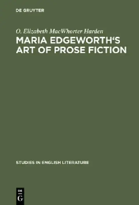Cover of Maria Edgeworth's Art of Prose Fiction