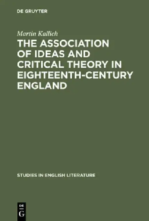 Cover of The Association of Ideas and Critical Theory in Eighteenth-Century England