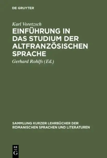 Cover of Einführung in das Studium der altfranzösischen Sprache