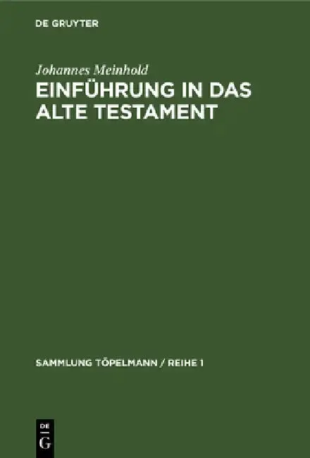 Cover of Einführung in das Alte Testament