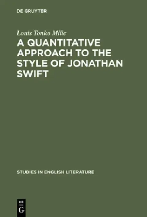 Cover of A Quantitative Approach to the Style of Jonathan Swift