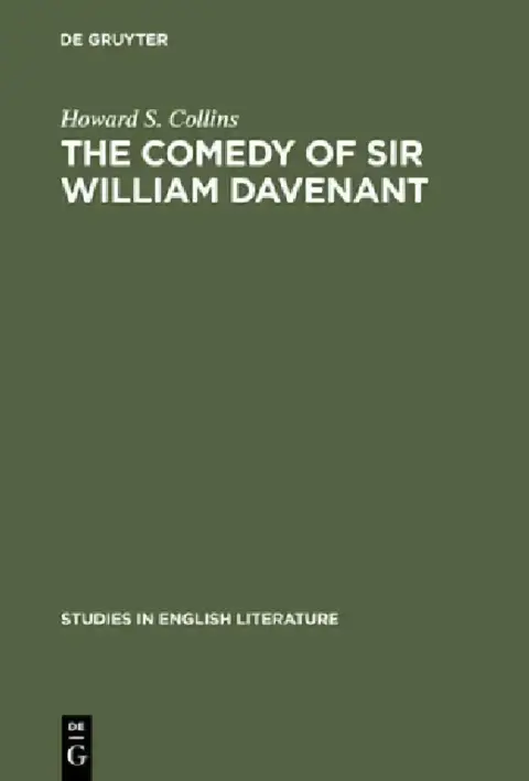 Cover of The Comedy of Sir William Davenant