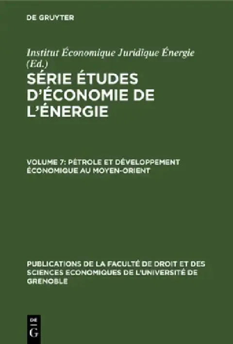 Cover of Pétrole et développement économique au Moyen-Orient