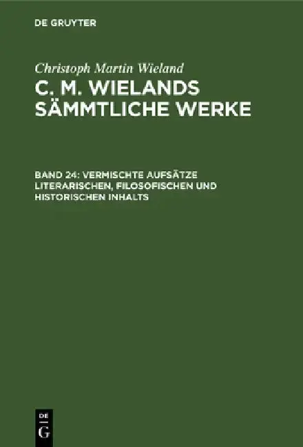 Cover of Vermischte Aufsätze Literarischen, Filosofischen Und Historischen Inhalts