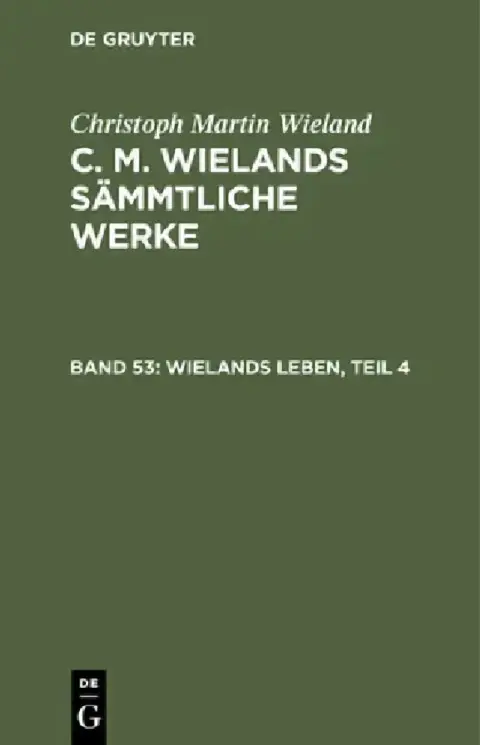 Cover of Wielands Leben, Teil 4