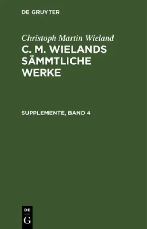 Cover of Supplemente, Band 4