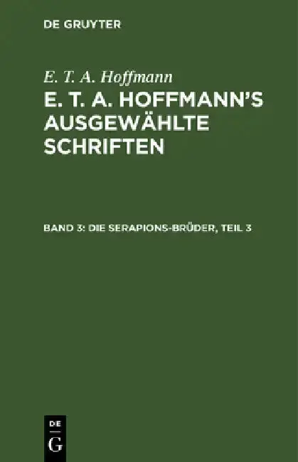Cover of Die Serapions-Brüder, Teil 3