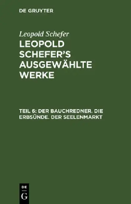 Cover of Der Bauchredner. Die Erbsünde. Der Seelenmarkt
